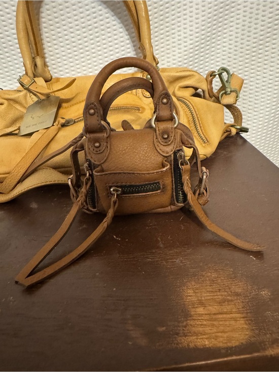 Free People Handbags - Free People Mini Leather Satchel in Brown